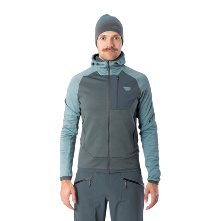 Felpa funzionale da uomo Dynafit Radical Wool Hooded Jkt M blu 3161 - smoke blue/0720