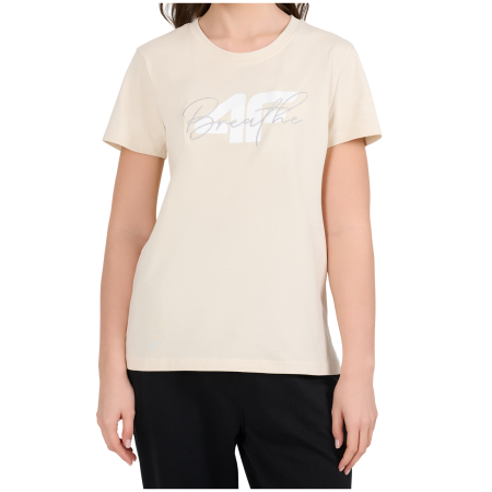 Maglietta da donna 4F Tshirt F3488 beige Creme