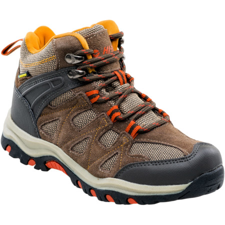 Scarpe da bambino Hi-Tec Kaori Mid WP Jr marrone Brown/DarkBrown/Orange