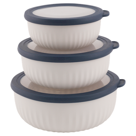 Set di ciotole Outwell Cookout Bowl Set with Lids beige/blu Blue & Grey