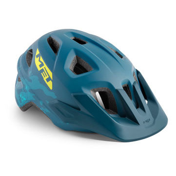 Casco da ciclismo per bambini MET Eldar Camo Petrol blu