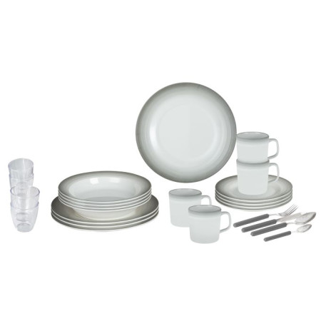 Set di stoviglie Brunner All Inclusive Astralys bianco/grigio