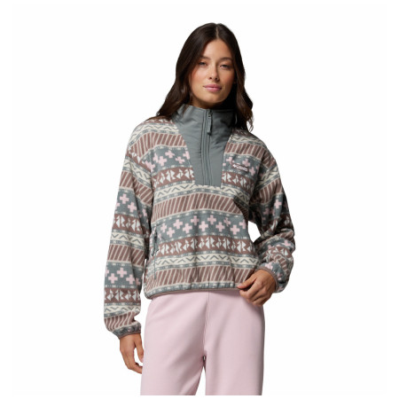 Felpa da donna Columbia Sequoia Grove™ Ii Printed Half Zip grigio Iron Wizard Island
