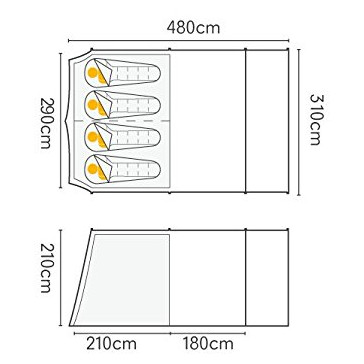 Tenda familiare per 4 persone Regatta Karuna 4