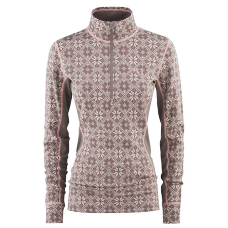 Maglietta sportiva da donna Kari Traa Rose Half Zip marrone chiaro Taupe