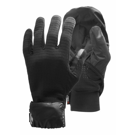 Guanti Black Diamond Wind hood gridtech gloves nero Black