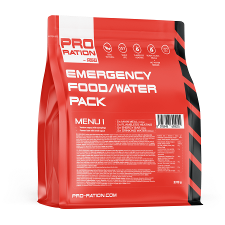 Piatto principale Adventure Menu Emergency food/water pack, Menu I rosso red