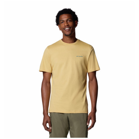 Maglietta da uomo Columbia Rapid Ridge™ Back Graphic Tee II giallo/verde Sand Dune, Heavenly Horizons