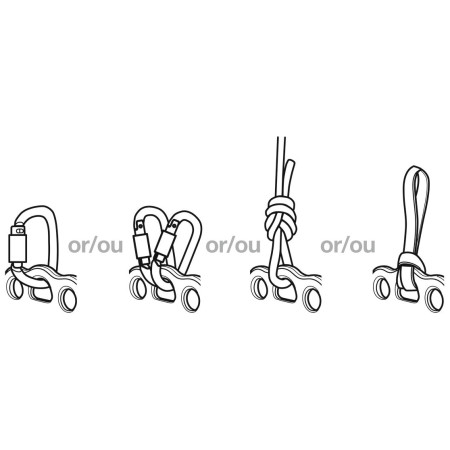 Dispositivo di assicurazione Petzl PAW S moltiplicatore di ancoraggi