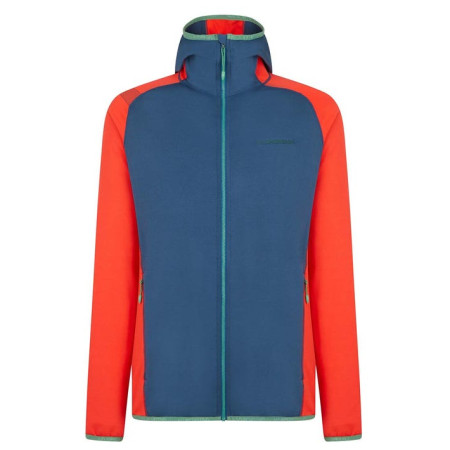 Felpa da uomo La Sportiva Gemini Hoody M blu/rosso Opal/Poppy