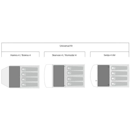 Pavimento per tenda Easy Camp Rosebay Universal Carpet 1.3 x 2.4 m