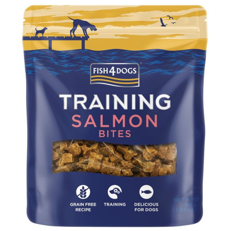 Snack per cani Fish4Dogs Training Salmon Bites 80 g