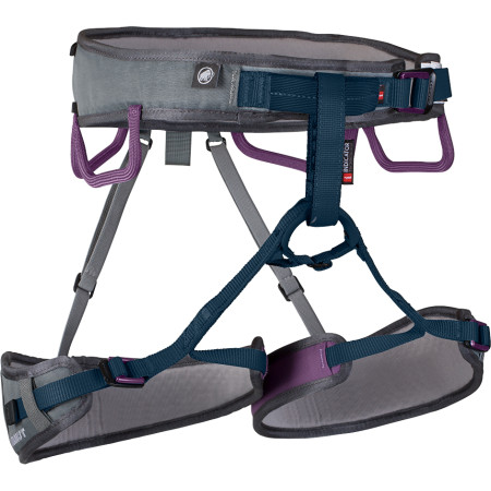 Imbracatura da arrampicata da donna Mammut Ophir 3 Slide Women grigio/blu Titanium/Dawn