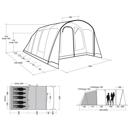 Tenda gonfiabile Outwell Colorado 5 Air