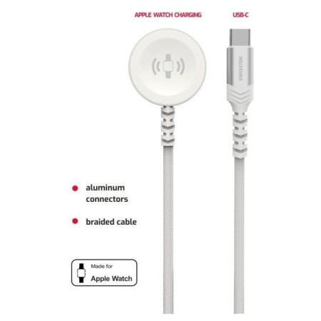 Cavo di ricarica e trasmissione Swissten Wireless charging cable 2in1 for Apple Watch + USB-C 1,2 m