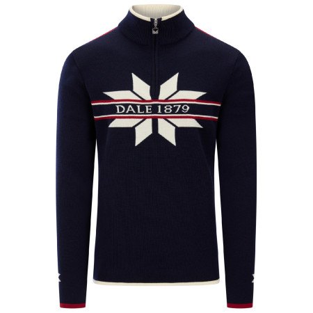 Maglione da uomo Dale of Norway Nåle Masc. Sweater blu scuro/bianco Marine Offwhite