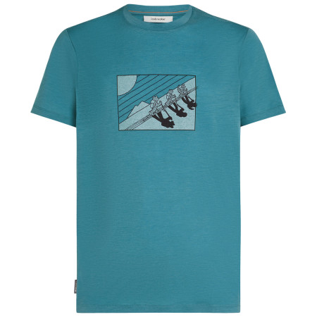 Maglietta da uomo Icebreaker Men Merino 150 Tech Lite SS Tee In The Wild azzurro Topaz
