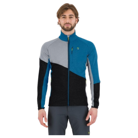 Felpa da uomo Karpos Federa F.-Z Fleece nero/blu BLACK/DEEP WATER/MICRO CHIP