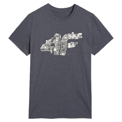 Maglietta da uomo 4F Tshirt M3132 grigio MIDDLE GREY MELANGE