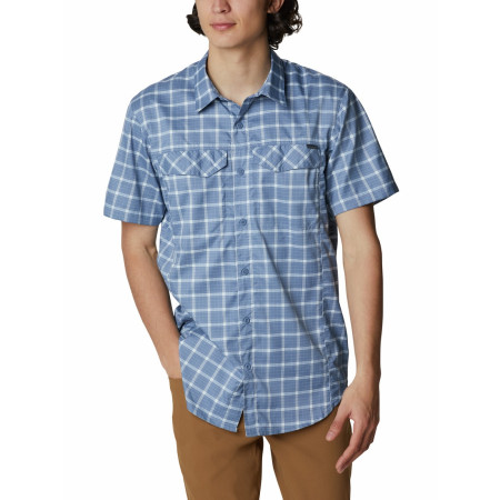 Camicia da uomo Columbia Silver Ridge Lite Plaid SS azzurro BluestoneSmallGrid