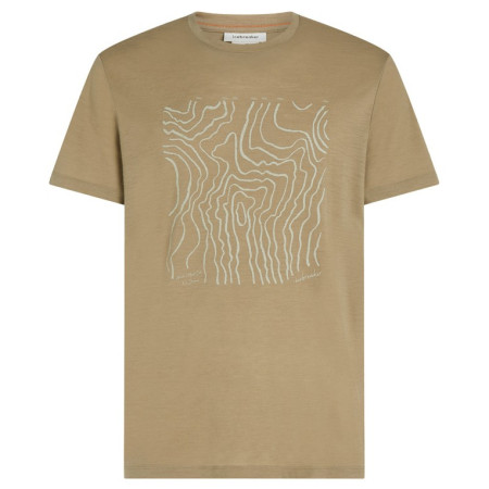 Maglietta funzionale da uomo Icebreaker M 150 Tech Lite SS Tee Great Heights marrone chiaro Cumin