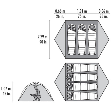Tenda da trekking MSR Hubba Hubba LT 3P