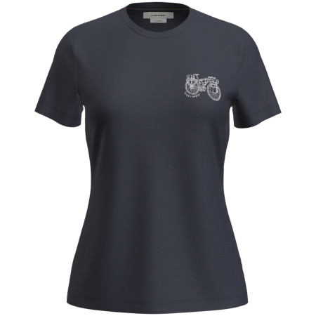 Maglietta sportiva da donna Icebreaker W Mer 150 Tech Lite SS Tee Adventure Rid blu scuro Midnight Navy