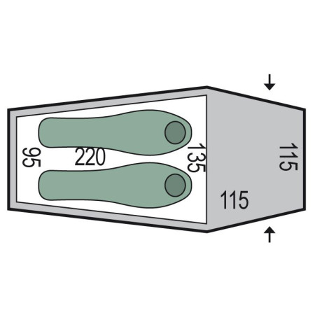 Tenda da spedizione per 2 persone Pinguin Summit 2