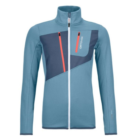 Felpa da donna Ortovox Fleece Grid Jacket W 2023 azzurro Lightblue
