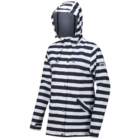 Giacca da donna Regatta Bertille nero/bianco NavyStripe