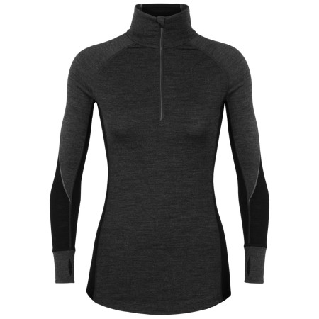 Maglietta da donna Icebreaker 260 Zone Ls Half Zip nero JetHthr/Black