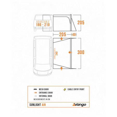 Tenda per minibus Vango Sunlight Air Low