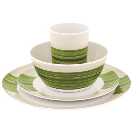 Set di stoviglie Outwell Blossom Picnic set – 4 osoby verde PogoniaGreen