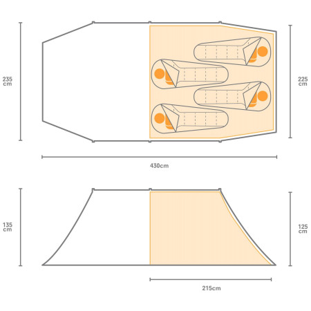 Tenda da trekking Regatta Montegra 4 ALU