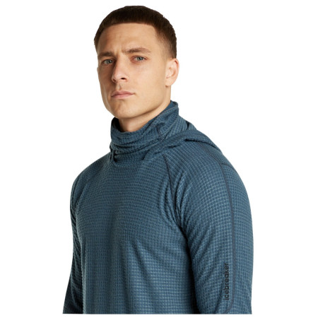 Felpa da uomo Icebreaker Men Mer 400 RealFleece Grid Pulover Hood