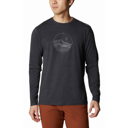 Maglietta da uomo Columbia Tech Trail™ Graphic Long Sleeve nero BlackHeatherRoundedContourGraphic