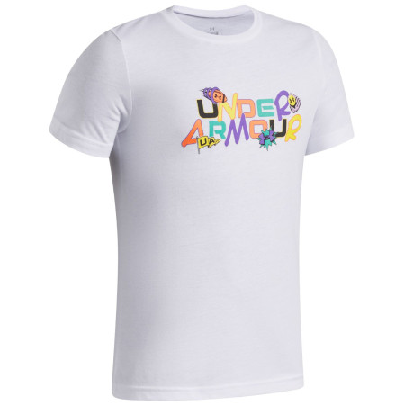 Maglietta sportiva per bambini Under Armour UA B Patch Pack Wm SS White