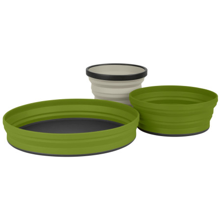 Set di ciotole Sea to Summit X-Set: 3-Pce grigio/verde Olive/Sand