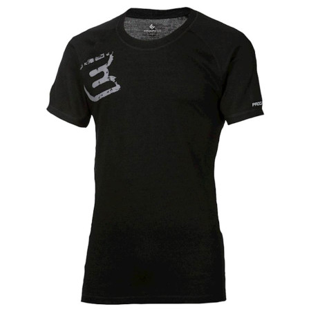 Maglietta funzionale da uomo Progress Progress NKR Print "E" potisk nero Black