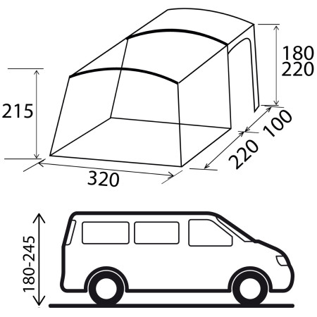 Tenda per minibus Brunner Trails Lc