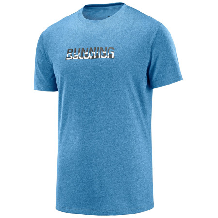 Maglietta da uomo Salomon Agile Graphic Tee M blu AlloyHeat