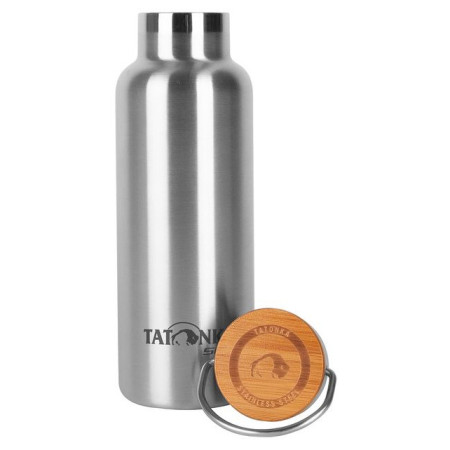Bottiglia termica in acciaio inox Tatonka Hot + Cold Stuff Bamboo Lid 500