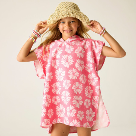 Poncho per bambini Regatta Kids Towel Robe PinkHazPetal