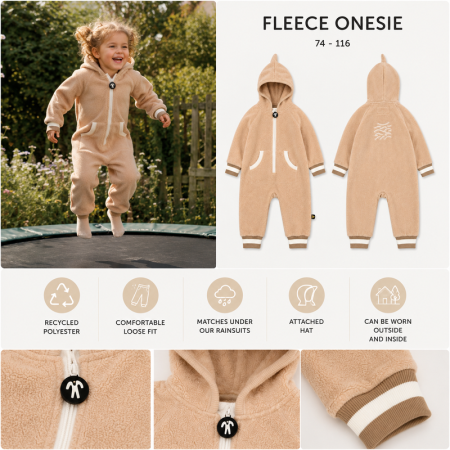 Tuta per bambini DucKsday Polar Fleece Londen/sand