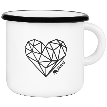 Tazza Zulu Cup Heart bianco/nero white/black