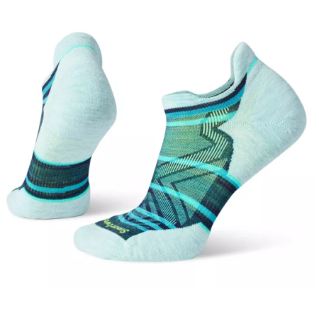 Calzini da donna Smartwool Run Targeted Cush Stripe Low Ank Socks blu/bianco twilight blue
