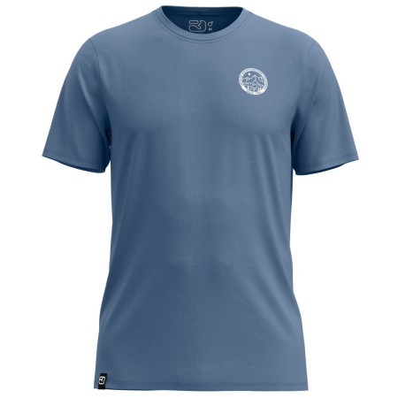 Maglietta da uomo Ortovox 185 Merino Mtn Badge T-Shirt blu Light Nunatak