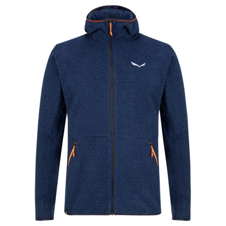 Felpa da uomo Salewa Nuvolo Pl M Jkt 2022 blu scuro dark denim melange
