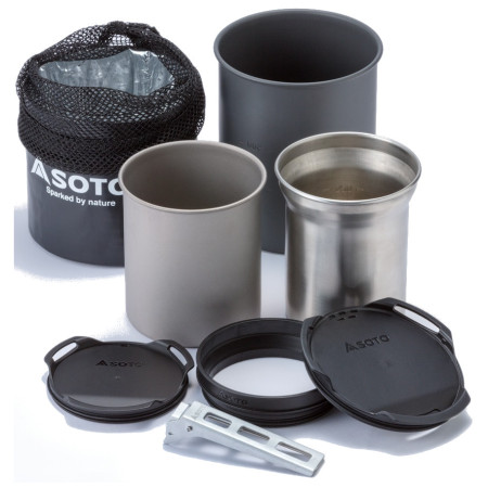 Set di stoviglie Soto Thermostack + Cook Set Combo nero