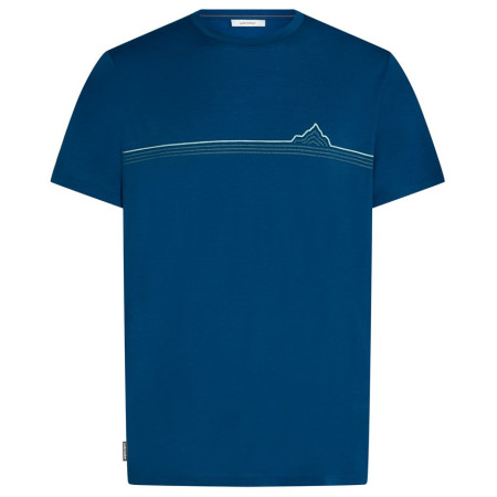 Maglietta da uomo Icebreaker Men Merino 150 Tech Lite SS Tee Range Stripes blu Atlantis